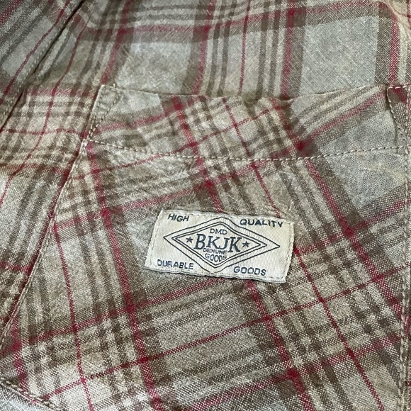 Men's Sleeveless Plaid Button Down Shirt - Gray - Picture 2 of 9